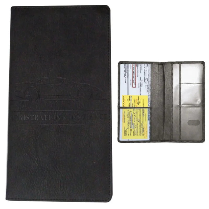 Men'S Card Holder, Car Registration Vehicle License Insurance Card Holder Wallet