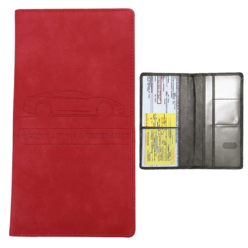 Men'S Card Holder, Car Registration Vehicle License Insurance Card Holder Wallet