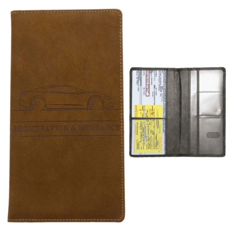 Men'S Card Holder, Car Registration Vehicle License Insurance Card Holder Wallet